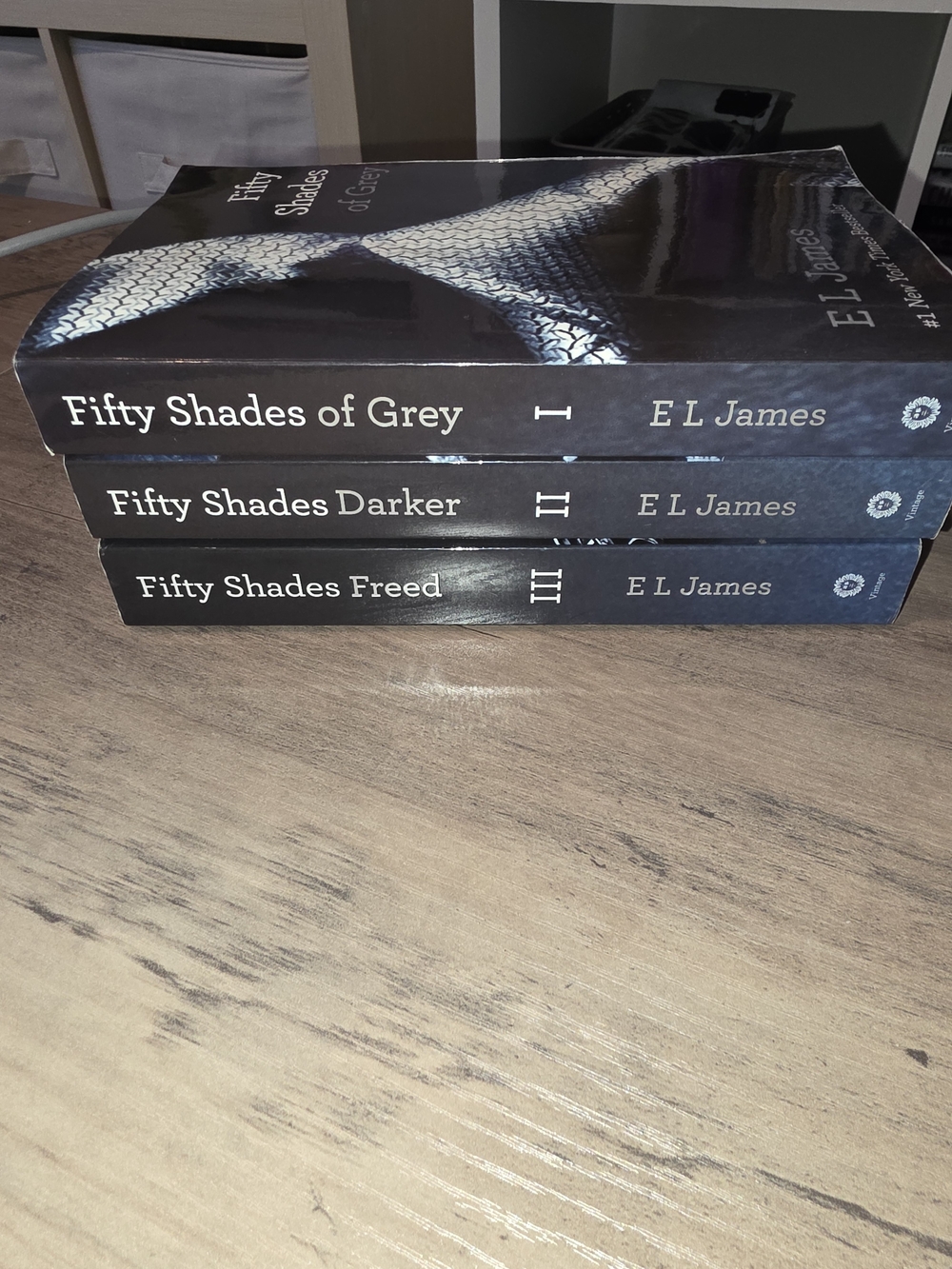 Fifty Shades Trilogy by E L James - Black & Gray Covers